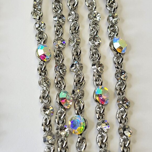 Chandelier Crystal Earrings Aurora Borealis Crystal Earrings Bridal Earrings - Picture 2 of 7